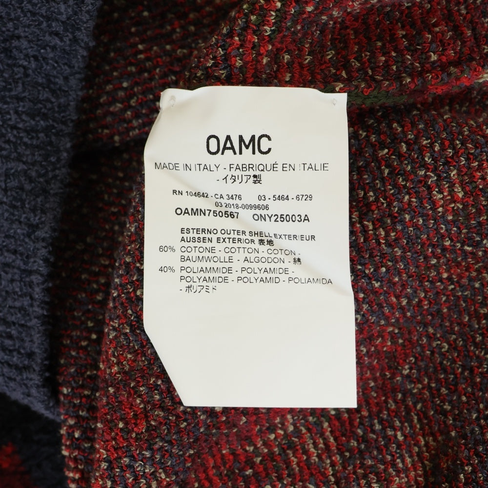 OAMC(オーエーエムシー) フラワー柄 ニット切替 タートルネック セーター マルチ OAMN750567