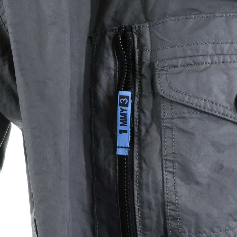 MIHARA YASUHIRO(ミハラヤスヒロ) 23AW Cloth Paratrooper Trousersパラシュートパンツ 変形 ロング ワイドパンツ ブラック A11PT041