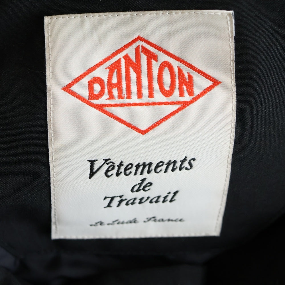 DANTON(ダントン) フーデッド ジップアップ ダウンコート ジャケット リアルファー ブラック 18A-FA-002