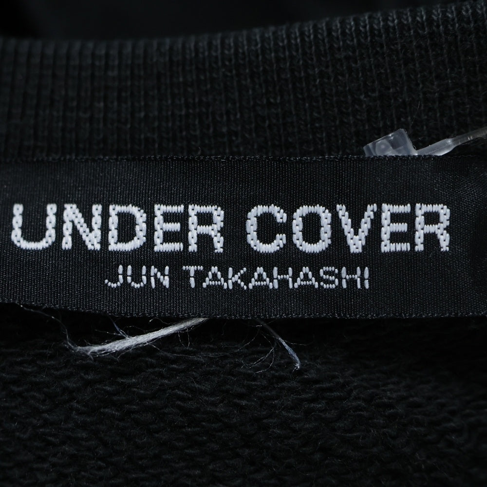 UNDERCOVER(アンダーカバー) NEU BARE 目隠しベア プリントクルーネックスウェット コットン ブラック