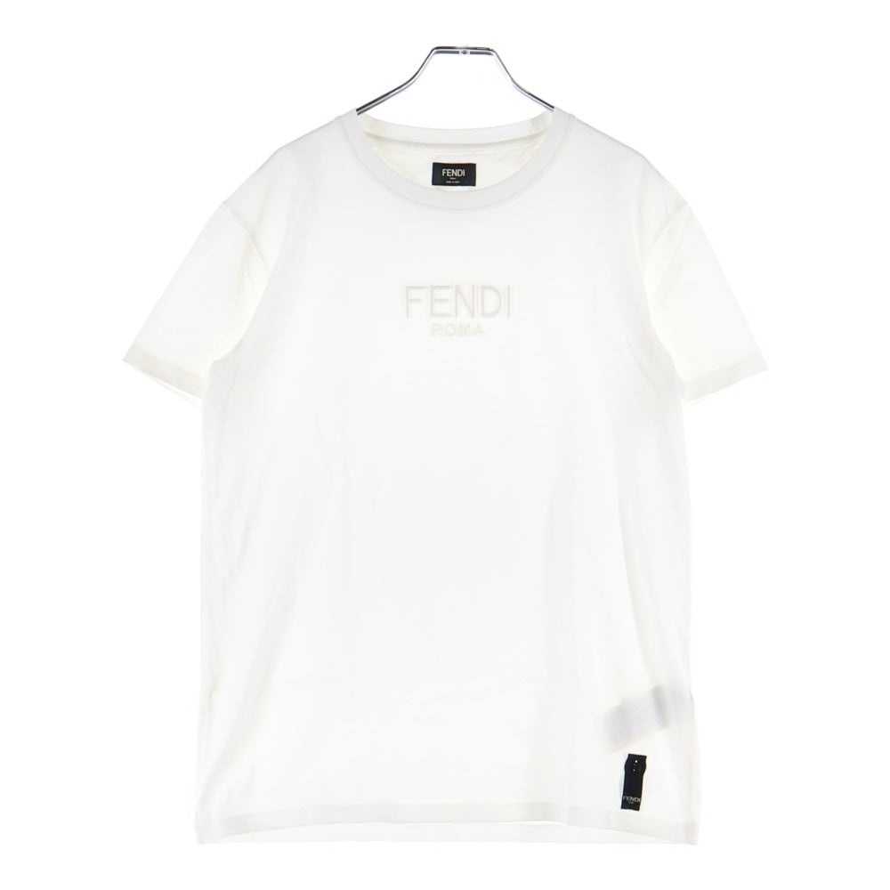 FENDI(フェンディ) フロントロゴ 半袖Tシャツ カットソー ホワイト FY1319ATLA