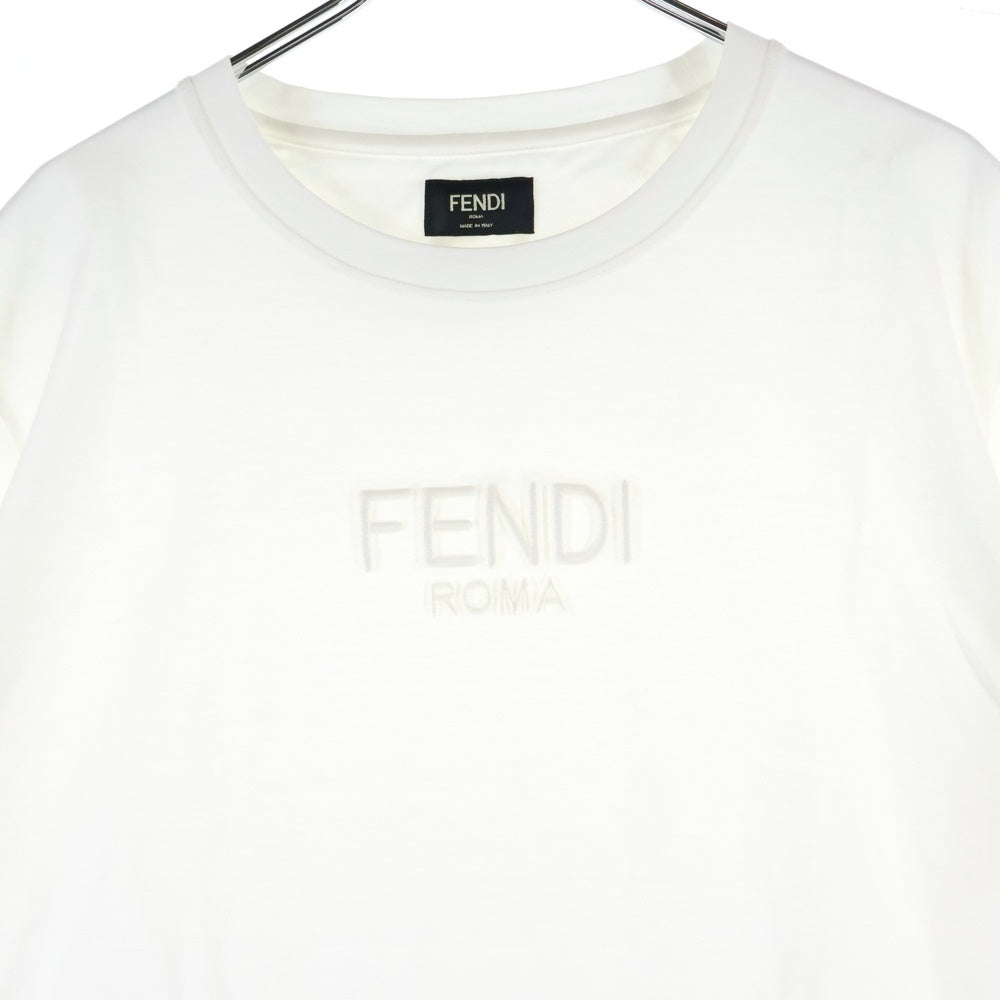 FENDI(フェンディ) フロントロゴ 半袖Tシャツ カットソー ホワイト FY1319ATLA