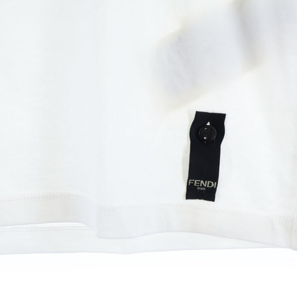 FENDI(フェンディ) フロントロゴ 半袖Tシャツ カットソー ホワイト FY1319ATLA