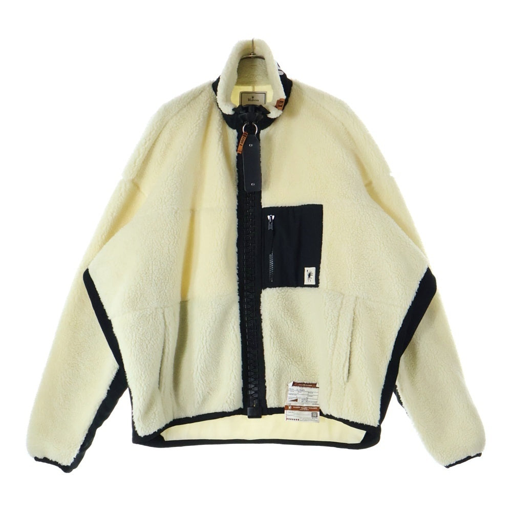 MIHARA YASUHIRO(ミハラヤスヒロ) Wide Back Boa Blouson ワイド バック ボア ブルゾン フリースジャケット ホワイト A07BL641