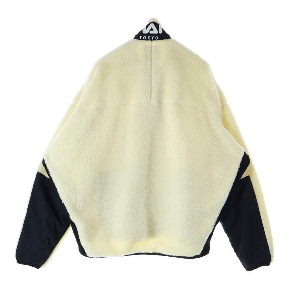 MIHARA YASUHIRO(ミハラヤスヒロ) Wide Back Boa Blouson ワイド バック ボア ブルゾン フリースジャケット ホワイト A07BL641