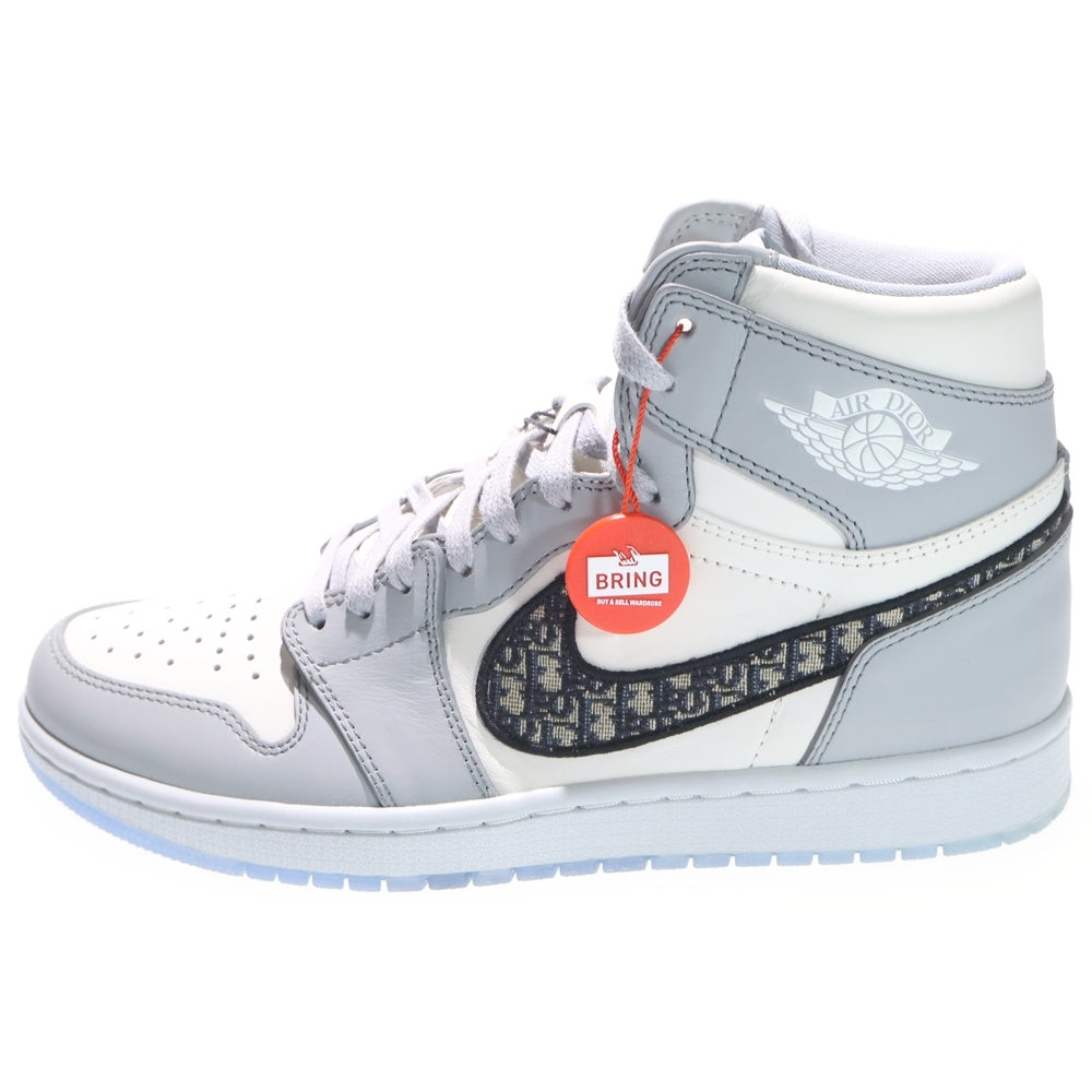 NIKE(ナイキ) ×DIOR AIR JORDAN 1 HIGH OG ディオール エアジョーダン 1 ハイカットスニーカー グレー/ホワイト US9.5/27.5cm CN8607-002 3SH130ZDD