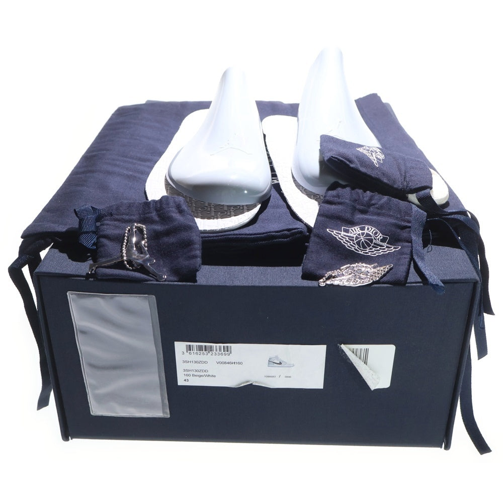 NIKE(ナイキ) ×DIOR AIR JORDAN 1 HIGH OG ディオール エアジョーダン 1 ハイカットスニーカー グレー/ホワイト US9.5/27.5cm CN8607-002 3SH130ZDD