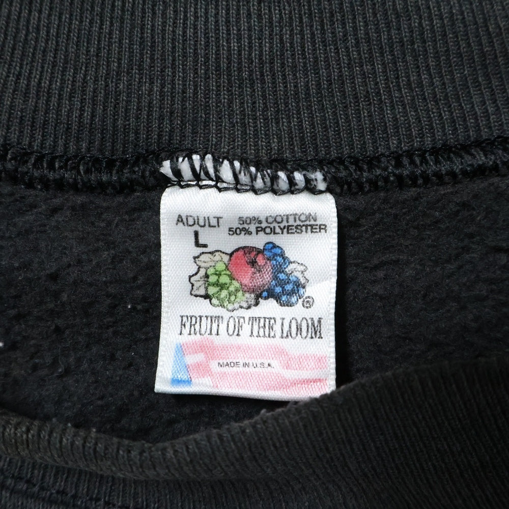 VINTAGE(ヴィンテージ) 90's THE ROLLING STONES BIG SPIKE TONGUE SWEAT FRUIT ローリングストーンズ ビッグスパイクタン スウェットシャツ トレーナー ブラック