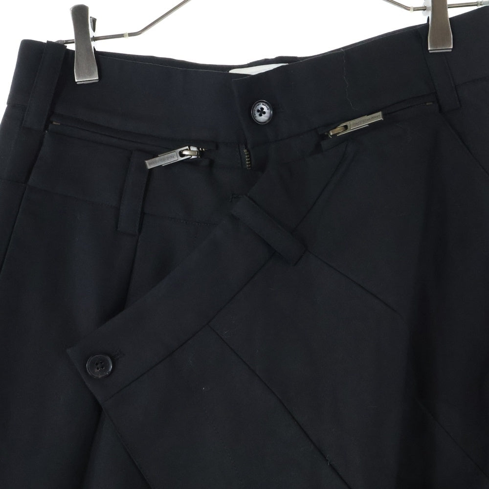 Feng Chen Wang(フェン チェン ワン) レイヤードテーパードパンツ ブラック