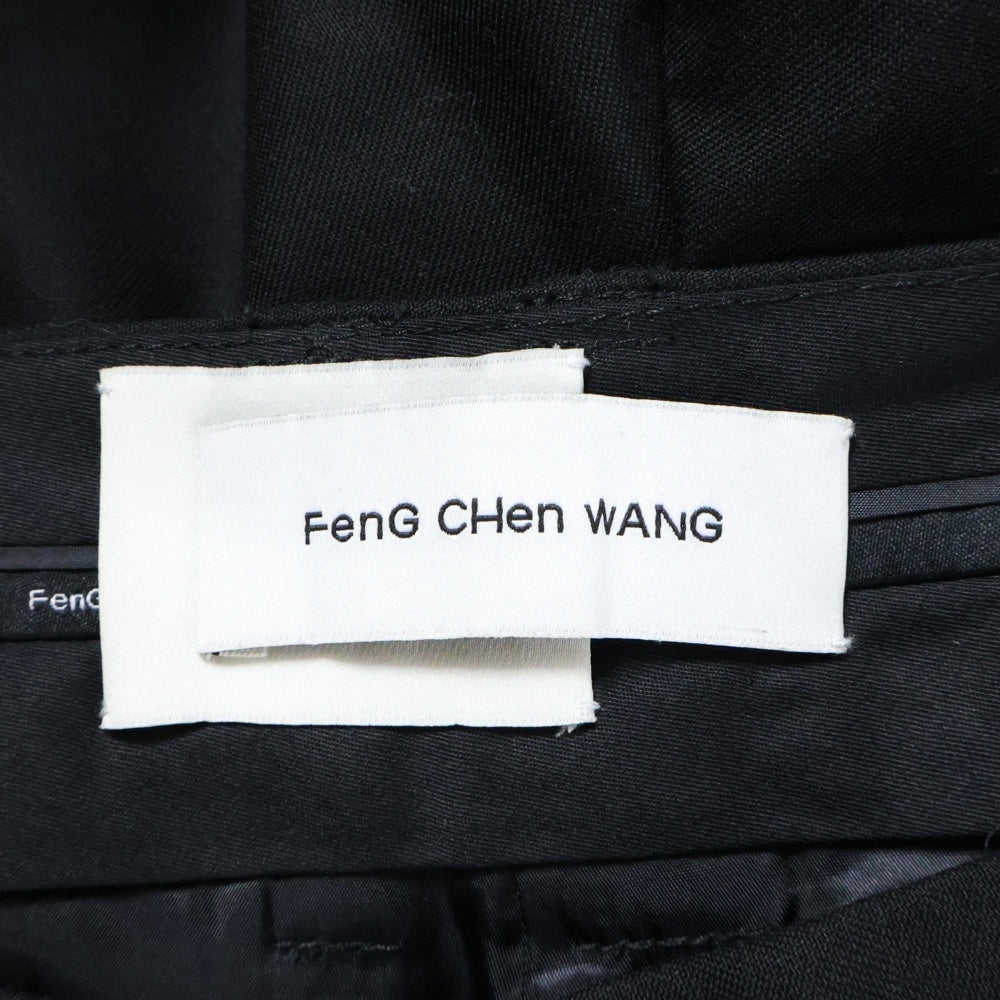 Feng Chen Wang(フェン チェン ワン) レイヤードテーパードパンツ ブラック