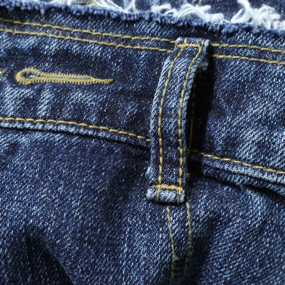 ADER ERROR(アーダーエラー) ダメージ加工 ドッキング バギーデニム パンツ インディゴ