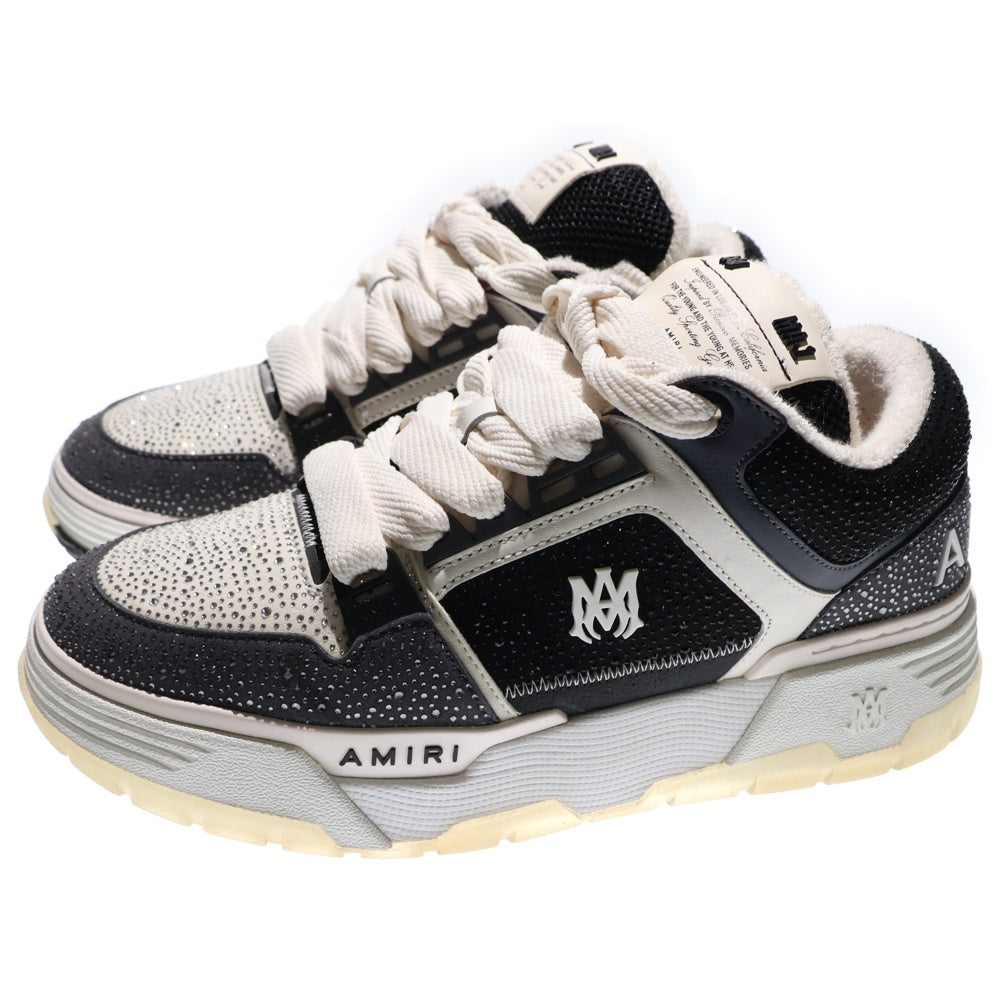 AMIRI(アミリ) MA-1 Crysta サイドロゴ ラインストーン ローカット スニーカー シューズ ブラック