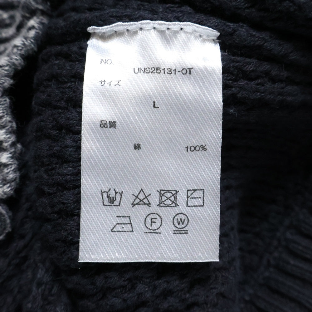 Danke Schon(ダンケシェーン) CREWNECK プルオーバースニット UNS25131-OT ブラック