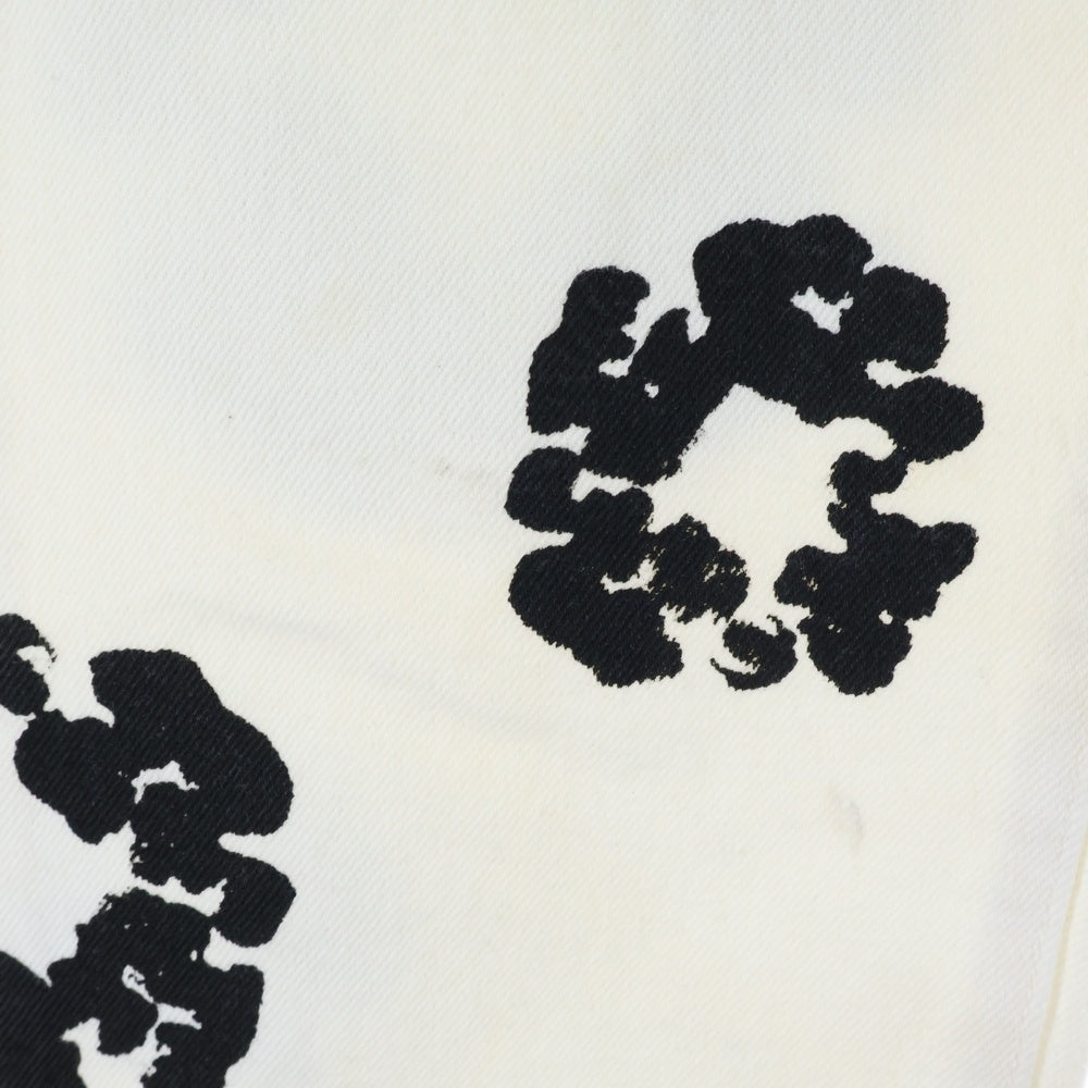 DENIM TEARS(デニムティアーズ) ×Levi's 501 Denim Pants リーバイス 花柄デニムパンツ ジーンズ ホワイト/ブラック PC9-A1592-0004