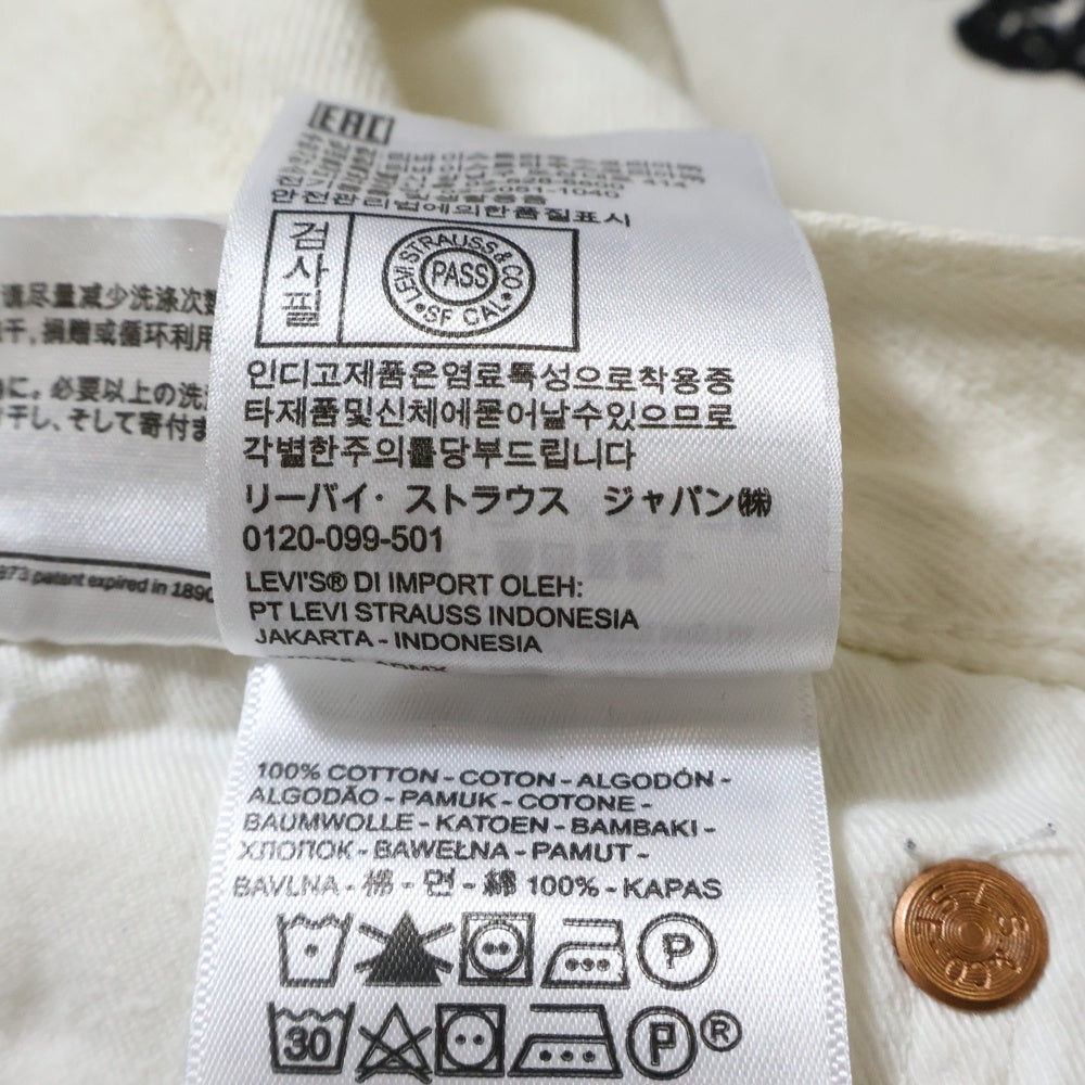 DENIM TEARS(デニムティアーズ) ×Levi's 501 Denim Pants リーバイス 花柄デニムパンツ ジーンズ ホワイト/ブラック PC9-A1592-0004