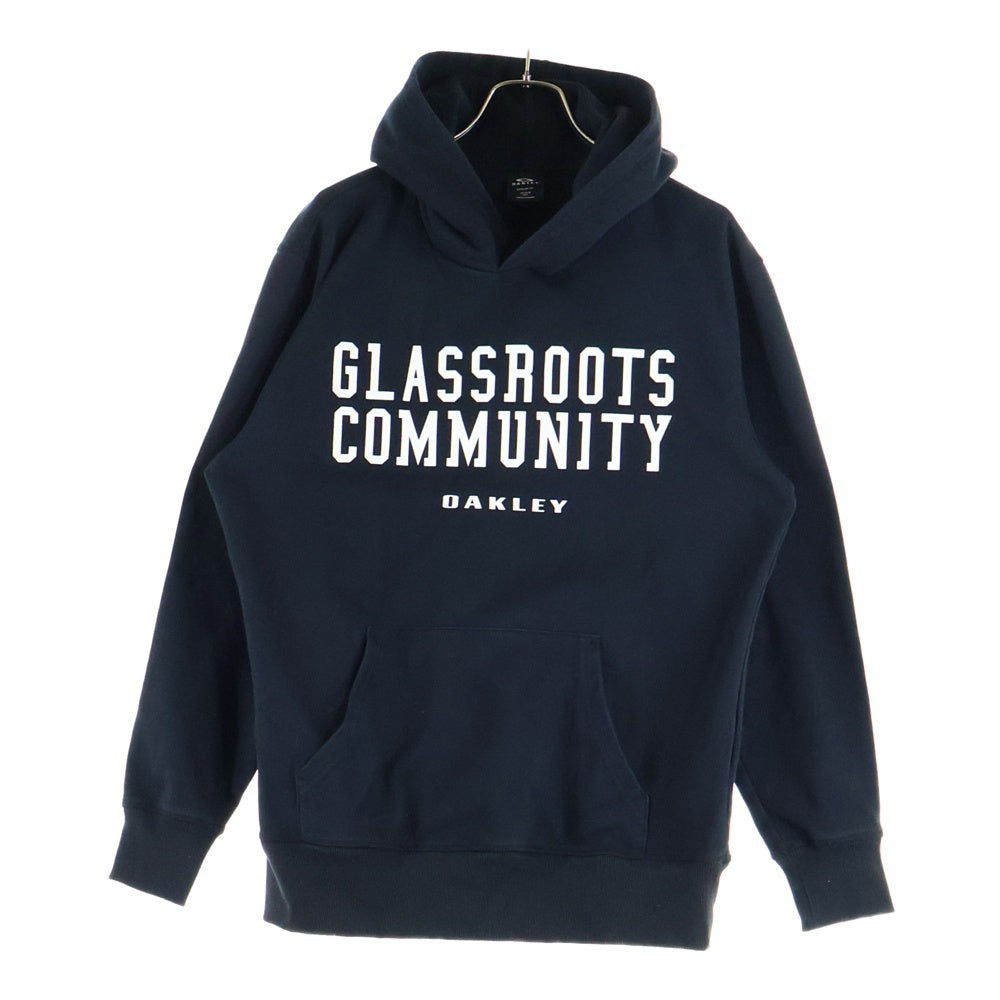 OAKLEY(オークリー) ×FRAGMENT II Hoodie フラグメント ロゴプリント スウェットプルオーバーパーカー ブラック