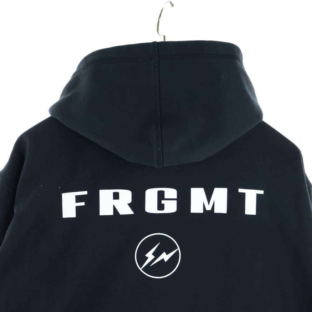 OAKLEY(オークリー) ×FRAGMENT II Hoodie フラグメント ロゴプリント スウェットプルオーバーパーカー ブラック