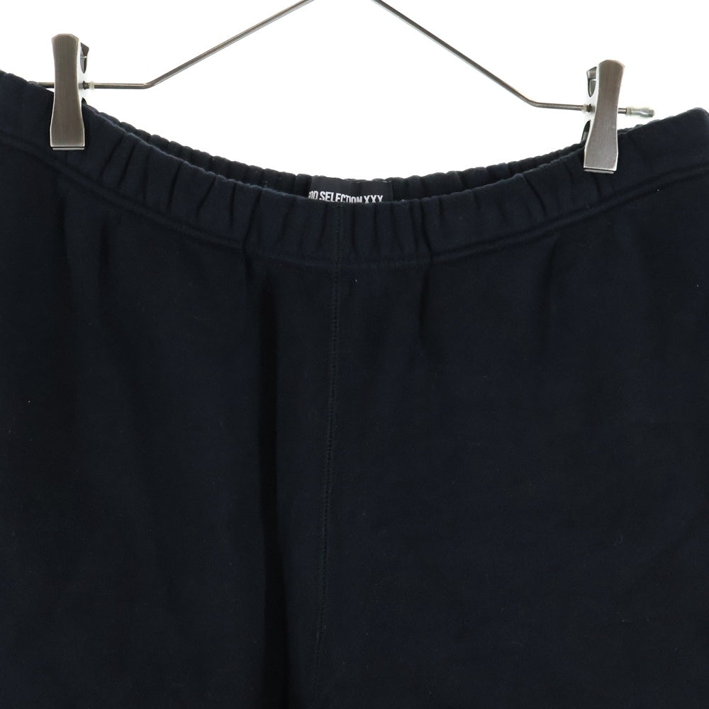 GOD SELECTION XXX(ゴッドセレクショントリプルエックス) ワッペンロゴ スウェットハーフパンツ ショーツ ブラック