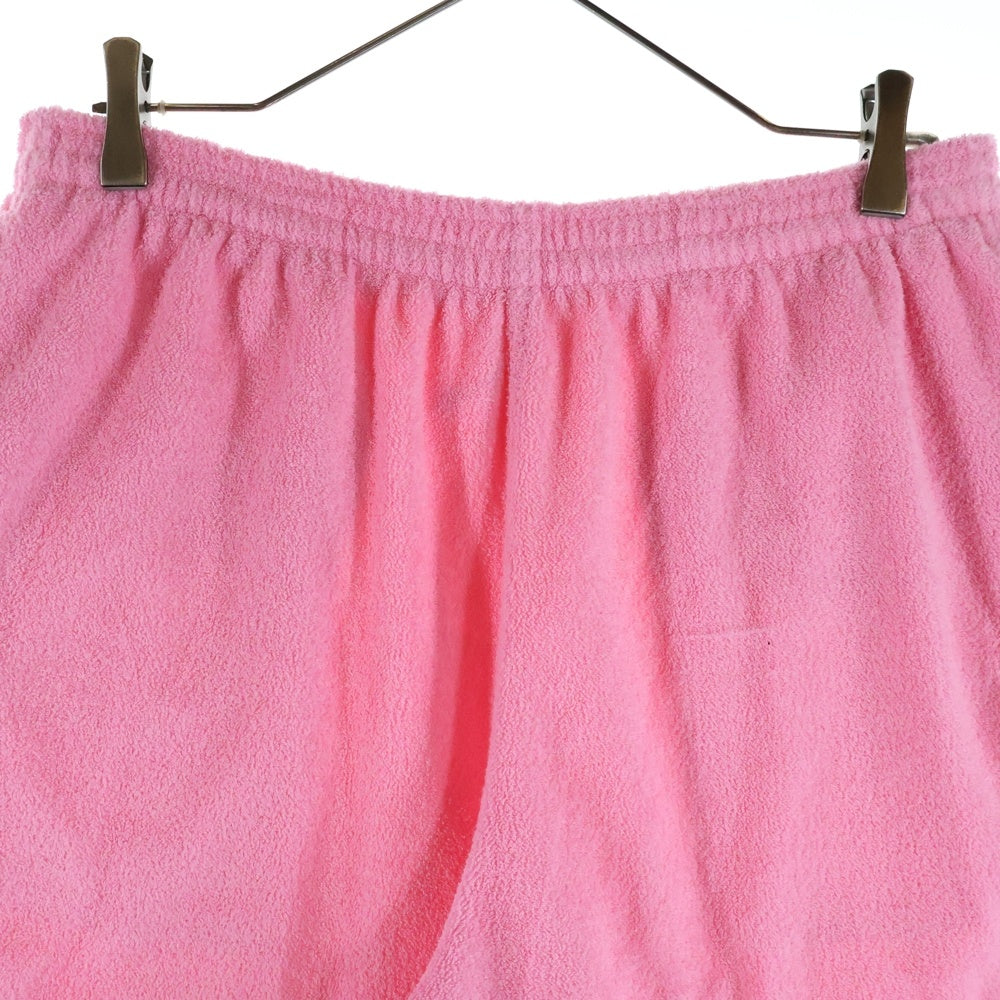 GOD SELECTION XXX(ゴッドセレクショントリプルエックス) ワッペンロゴ パイル地 ハーフパンツ ショーツ ピンク