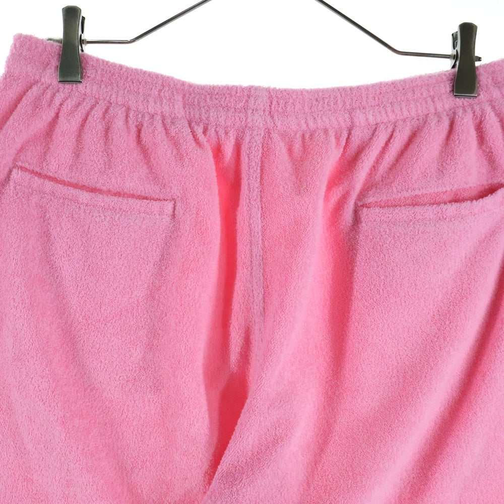 GOD SELECTION XXX(ゴッドセレクショントリプルエックス) ワッペンロゴ パイル地 ハーフパンツ ショーツ ピンク