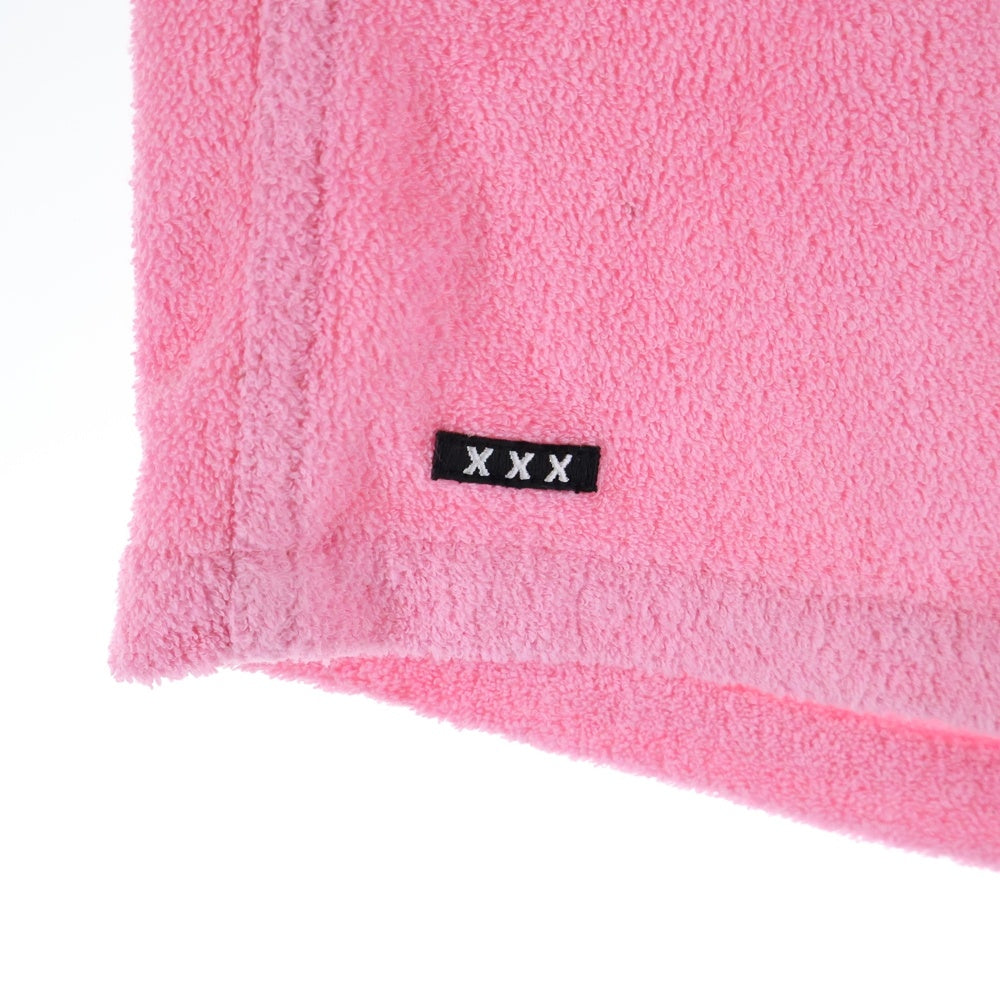 GOD SELECTION XXX(ゴッドセレクショントリプルエックス) ワッペンロゴ パイル地 ハーフパンツ ショーツ ピンク