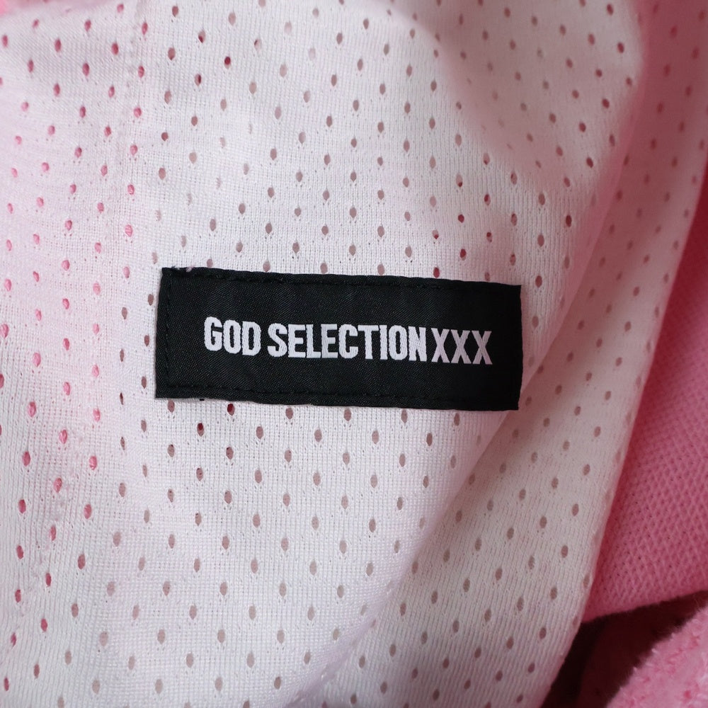 GOD SELECTION XXX(ゴッドセレクショントリプルエックス) ワッペンロゴ パイル地 ハーフパンツ ショーツ ピンク