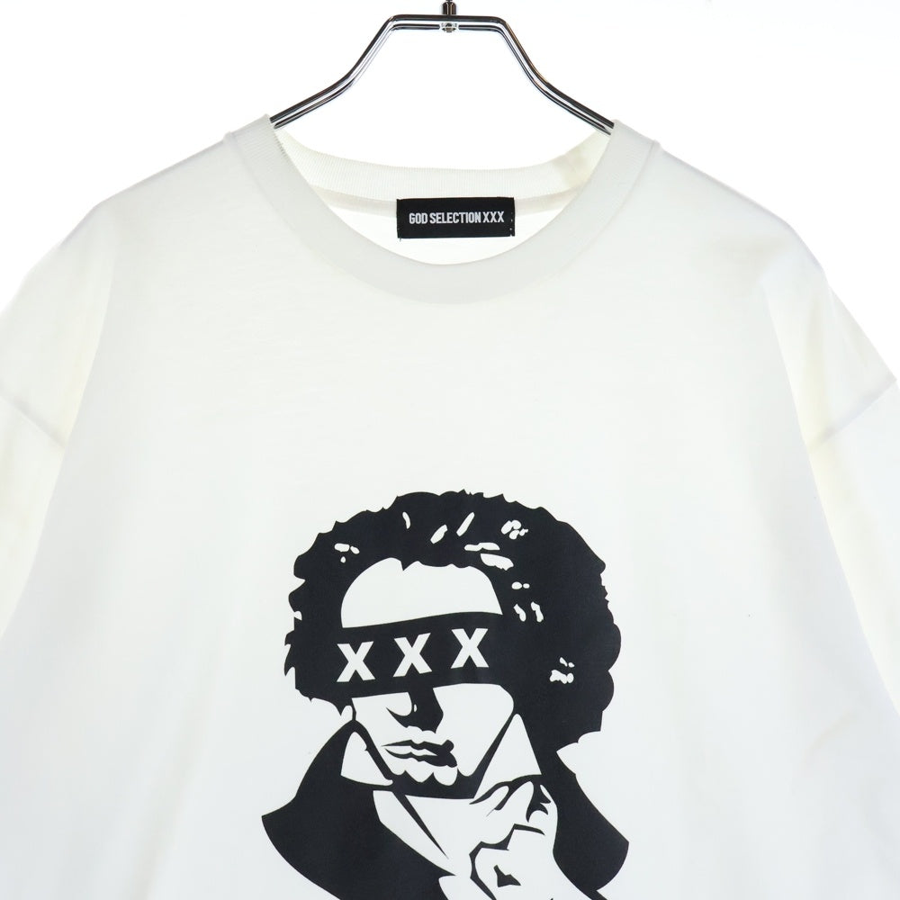 GOD SELECTION XXX(ゴッドセレクショントリプルエックス) ×アベイシングエイプ ロゴプリント半袖Tシャツ カットソー ホワイト