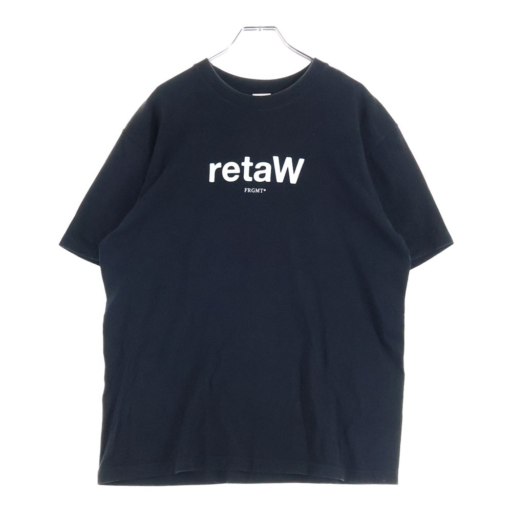 FRAGMENT DESIGN(フラグメントデザイン) ×retaW リトゥ プリントロゴ 半袖Tシャツ カットソー ブラック