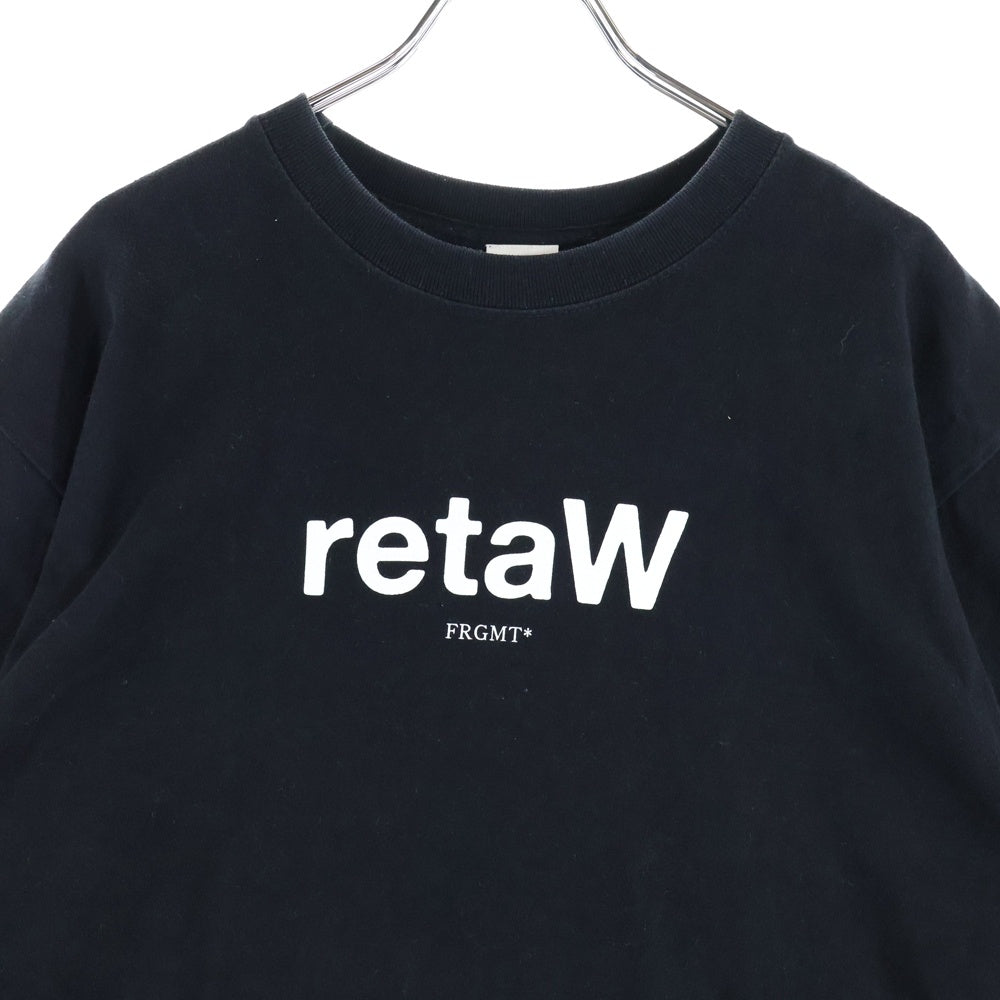 FRAGMENT DESIGN(フラグメントデザイン) ×retaW リトゥ プリントロゴ 半袖Tシャツ カットソー ブラック