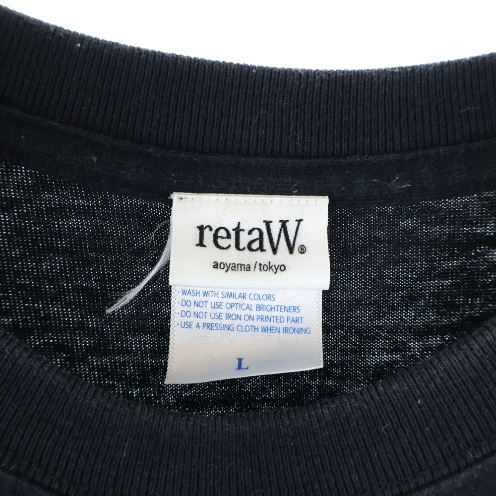 FRAGMENT DESIGN(フラグメントデザイン) ×retaW リトゥ プリントロゴ 半袖Tシャツ カットソー ブラック