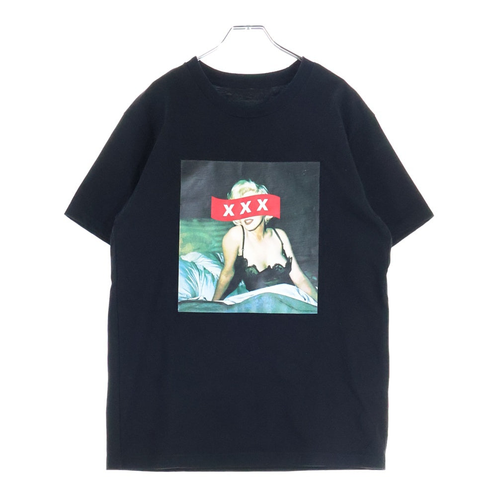 GOD SELECTION XXX(ゴッドセレクショントリプルエックス) 18AW 名古屋限定 マリリンモンロー フォトプリント半袖Tシャツ カットソー ブラック