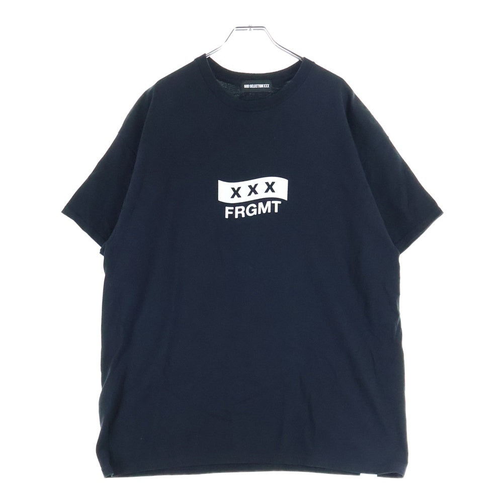 GOD SELECTION XXX(ゴッドセレクショントリプルエックス) 25SS ×FRAGMENT フラグメント 12th 記念プリント半袖Tシャツ カットソー ブラック