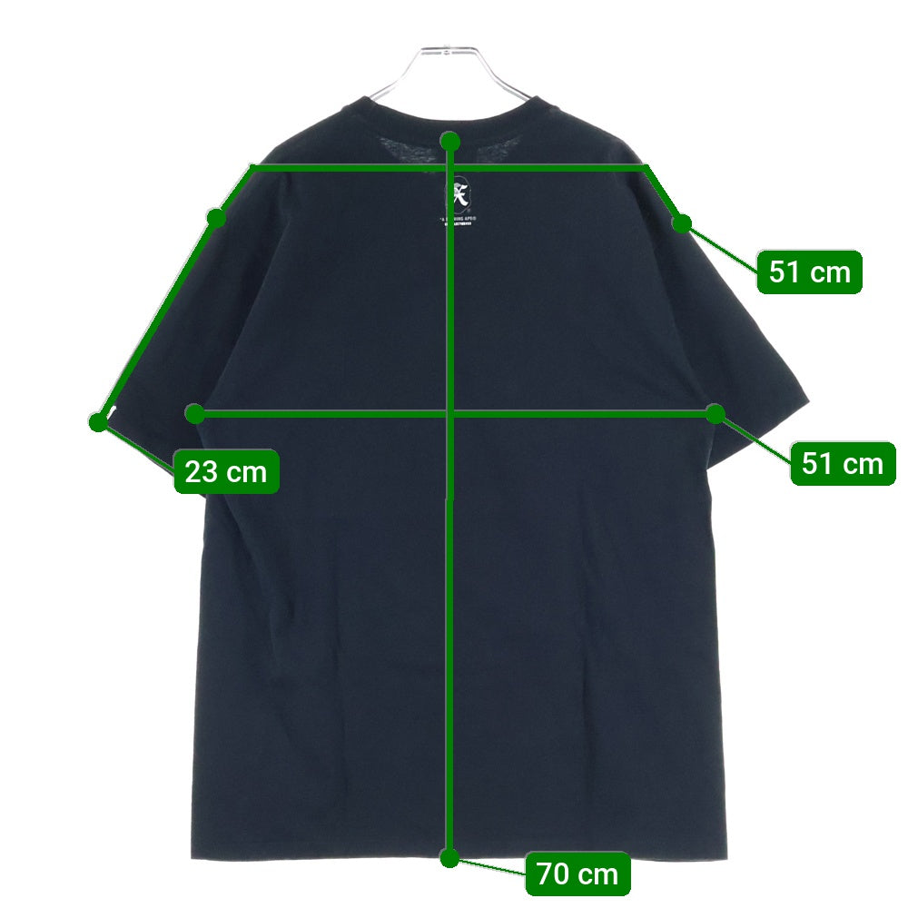 A BATHING APE(アベイシングエイプ) ×GOD SELECTION XXX ゴッドセレクション エイプヘッド プリントロゴ 半袖Tシャツ カットソー ブラック