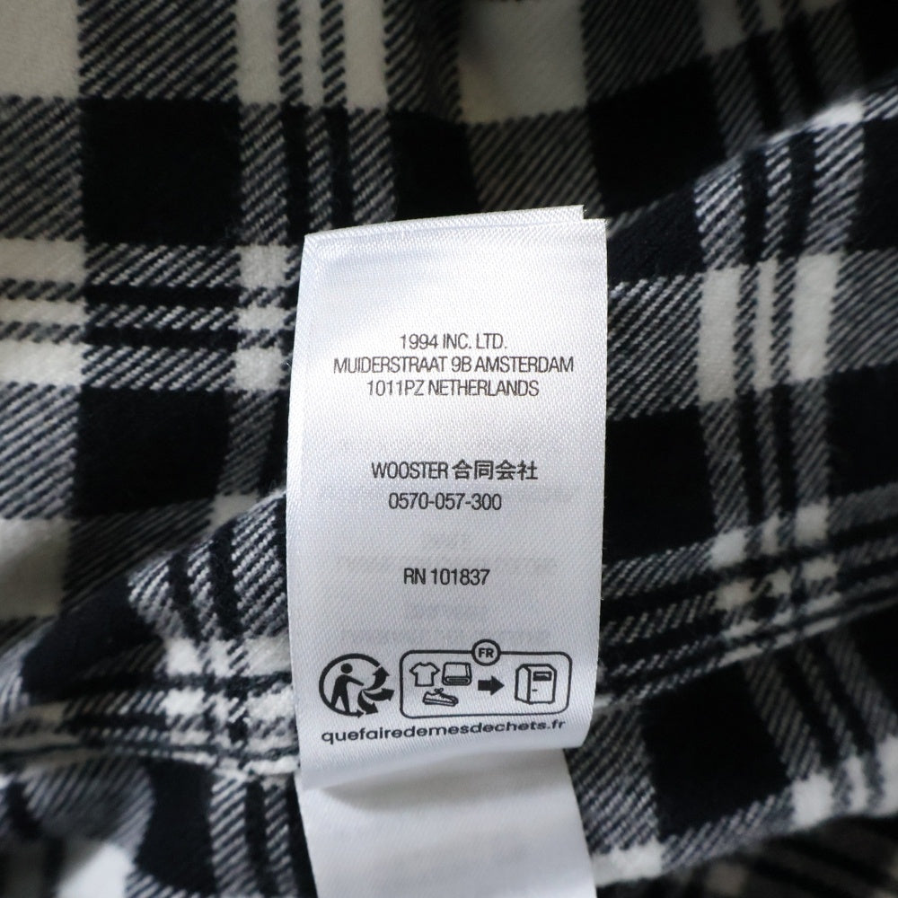 SUPREME(シュプリーム) 25AW Plaid Flannel Shirt チェック柄 長袖フランネルシャツ ホワイト/ブラック
