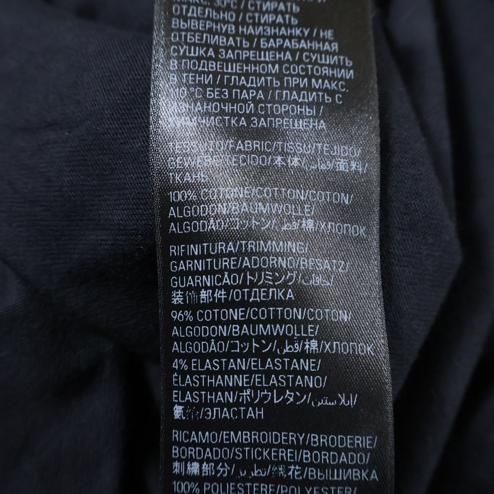BALENCIAGA(バレンシアガ) 23AW ロゴ刺繡 ヴィンテージ加工 長袖Tシャツ ロングTシャツ ロングスリーブ ブラック 739027 TOVV6