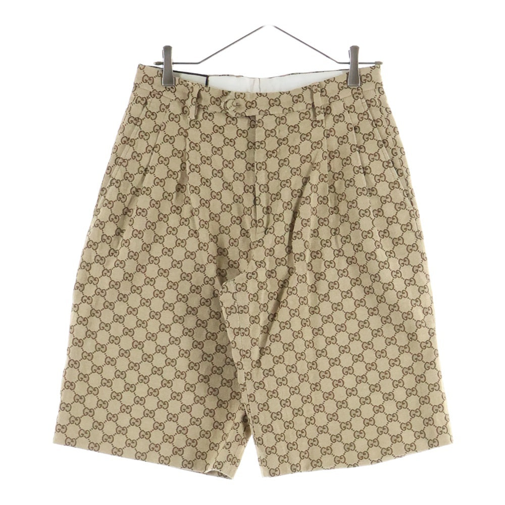 GUCCI(グッチ) GGモノグラム キャンバス ハーフパンツ ブラウン 574290 ZKU09