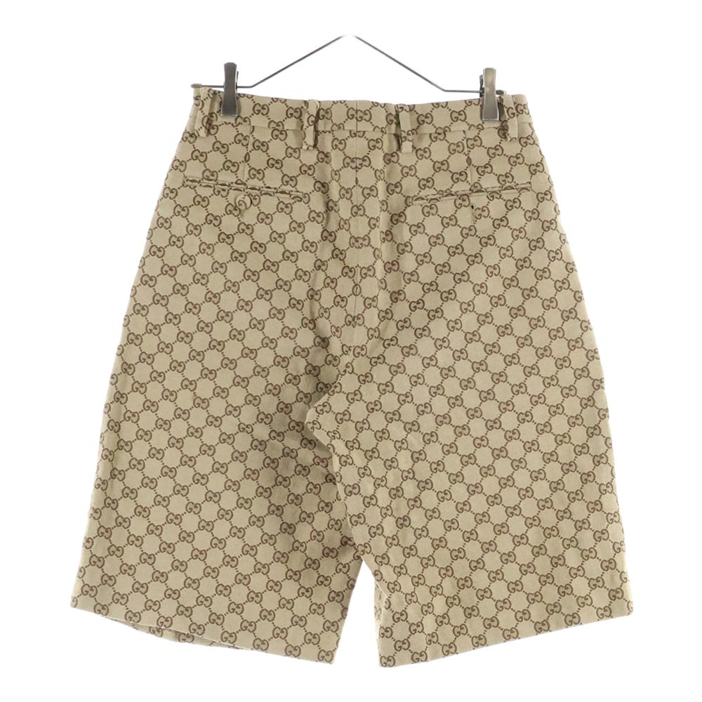 GUCCI(グッチ) GGモノグラム キャンバス ハーフパンツ ブラウン 574290 ZKU09