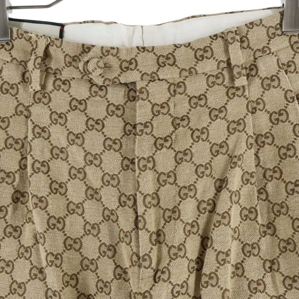GUCCI(グッチ) GGモノグラム キャンバス ハーフパンツ ブラウン 574290 ZKU09