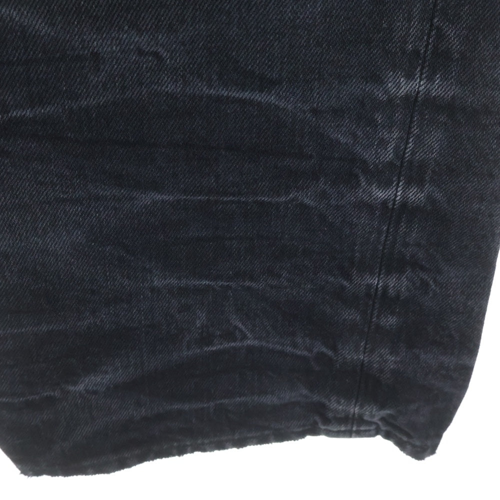 AMIRI(アミリ) 23AW Stack Straight Jean スタック ストレート クラッシュ加工スキニーデニムパンツ ジーンズ ブラック