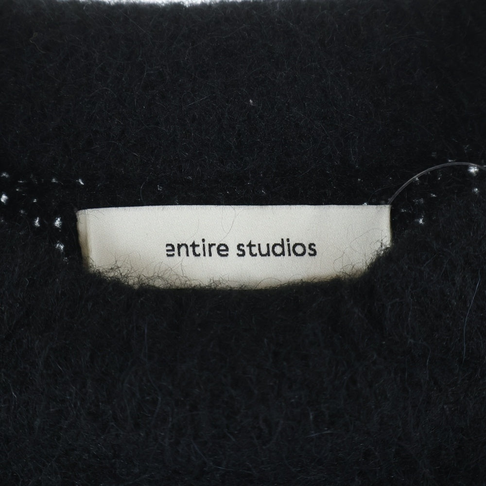 entire studios(エンタイア スタジオ) HEAVY KNIT CREW SWEATER ヘヴィー ニット クールネック セーター ブラック ES2562