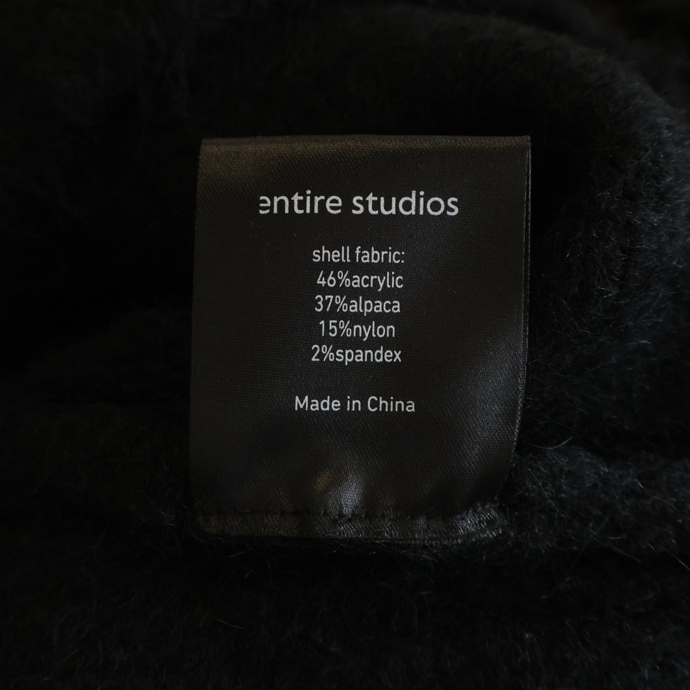 entire studios(エンタイア スタジオ) HEAVY KNIT CREW SWEATER ヘヴィー ニット クールネック セーター ブラック ES2562