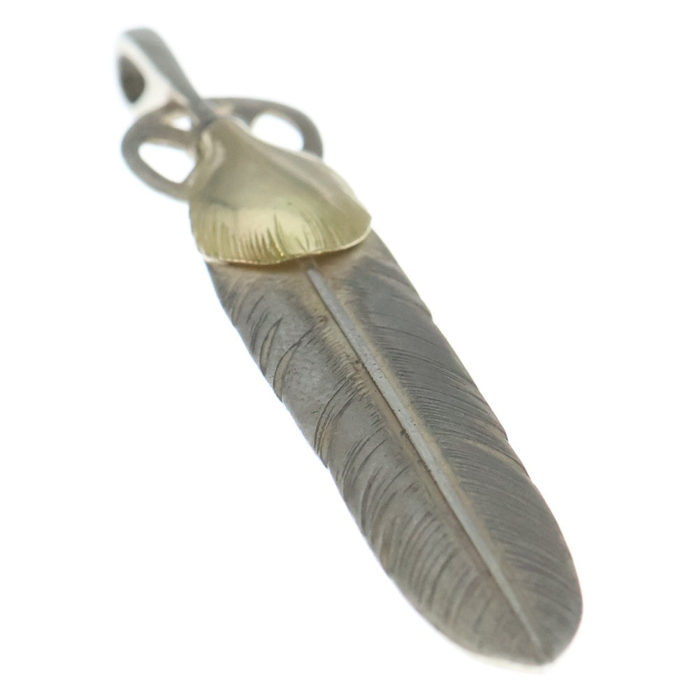 goro's(ゴローズ) ハートホイールフェザー大 ペンダントトップ シルバー/ゴールド