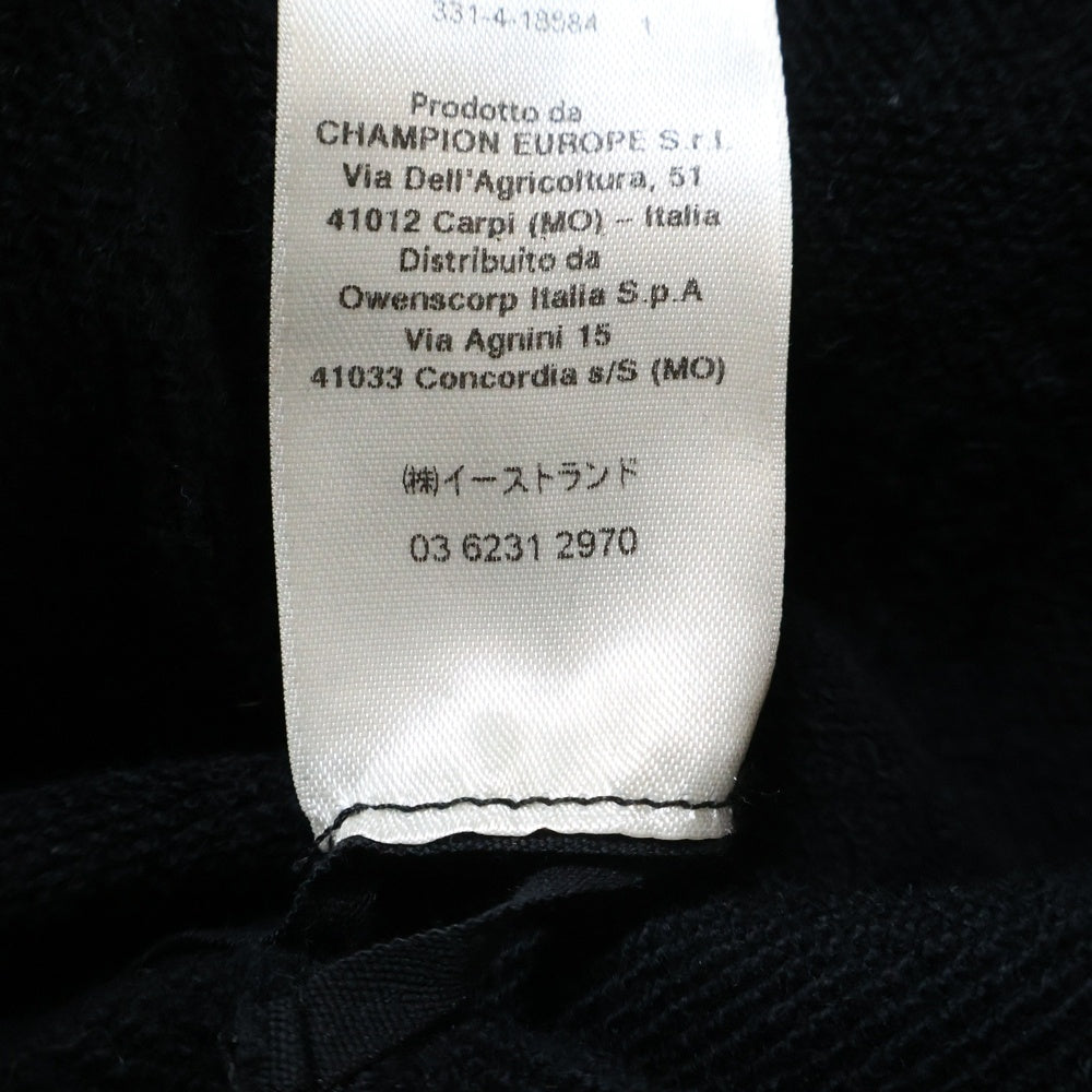 Rick Owens(リックオウエンス) 22SS ×Champion TOMMYH HOODIE チャンピオン トミーフーディー デザインスウェットパーカー ブラック CM01B7925ーCHFE