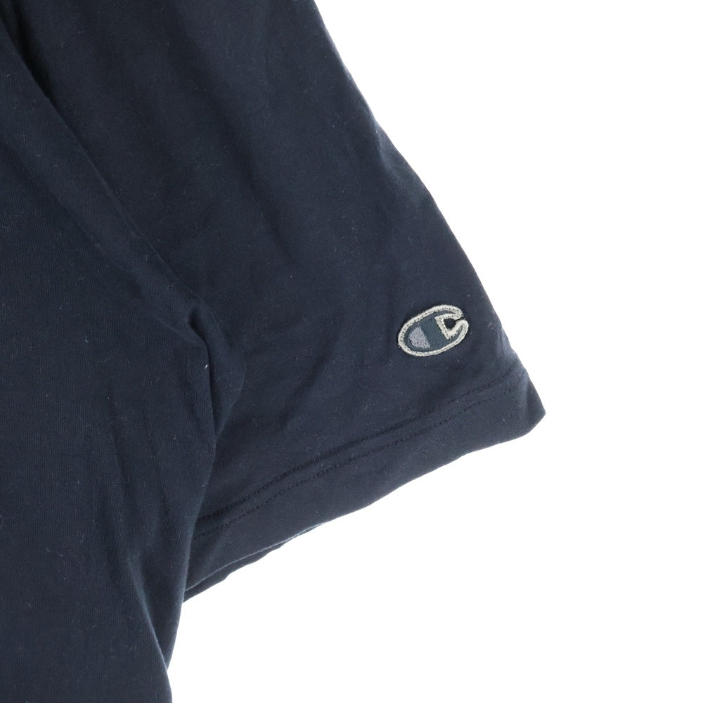 Rick Owens(リックオウエンス) 22SS ×Chanpion TOMMY TEE チャンピオン トミー フロント刺繍半袖Tシャツ カットソー ブラック CM01B7926-CHJEG