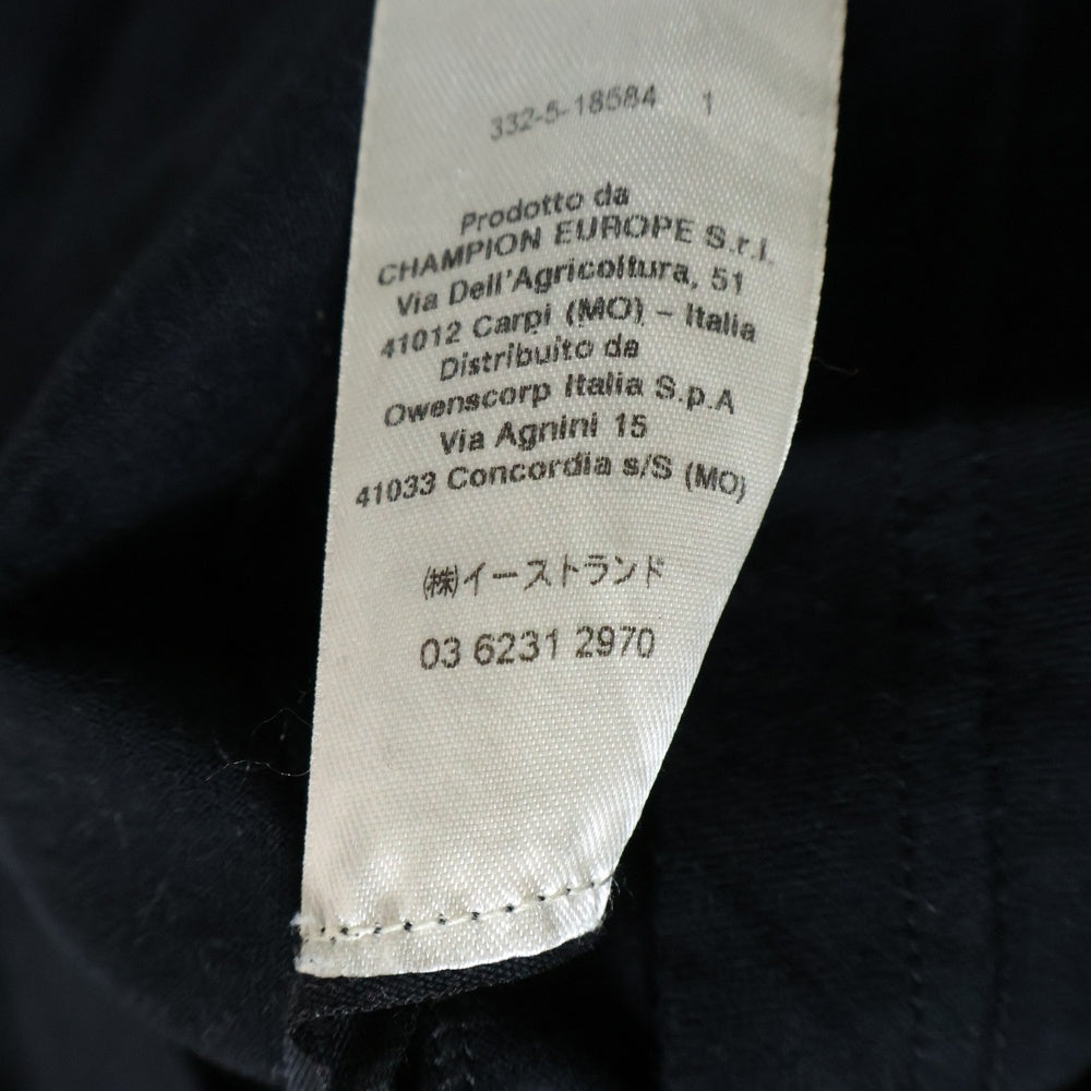 Rick Owens(リックオウエンス) 22SS ×Chanpion TOMMY TEE チャンピオン トミー フロント刺繍半袖Tシャツ カットソー ブラック CM01B7926-CHJEG