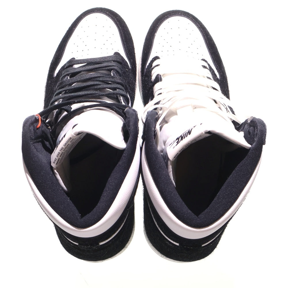NIKE(ナイキ) WMNS AIR JORDAN 1 RETRO HIGH OG CD0461-007 ウィメンズ エアジョーダン1 レトロハイOG ブラック/ホワイト ハイカットスニーカー US10.5/28.5cm レディース