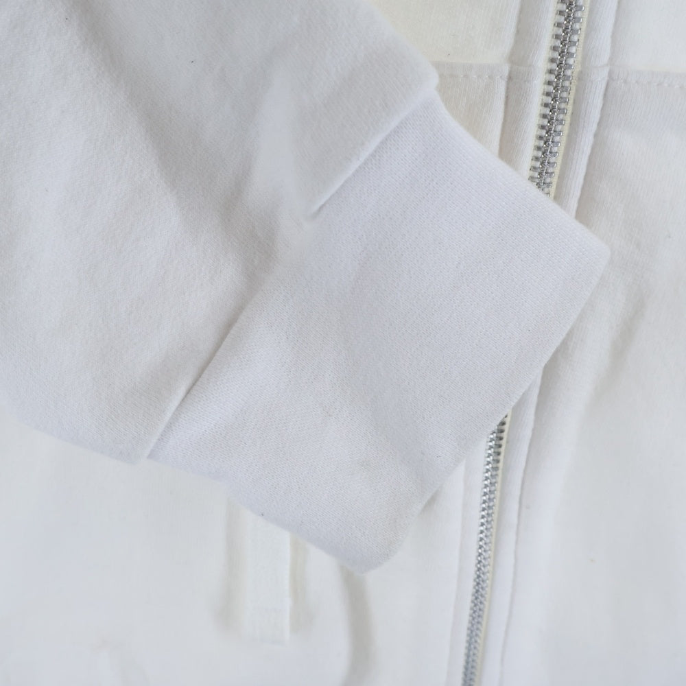 CHROME HEARTS(クロムハーツ) スクロールラベル バックラベルプリント 袖ロゴ ジップアップ パーカー ホワイト