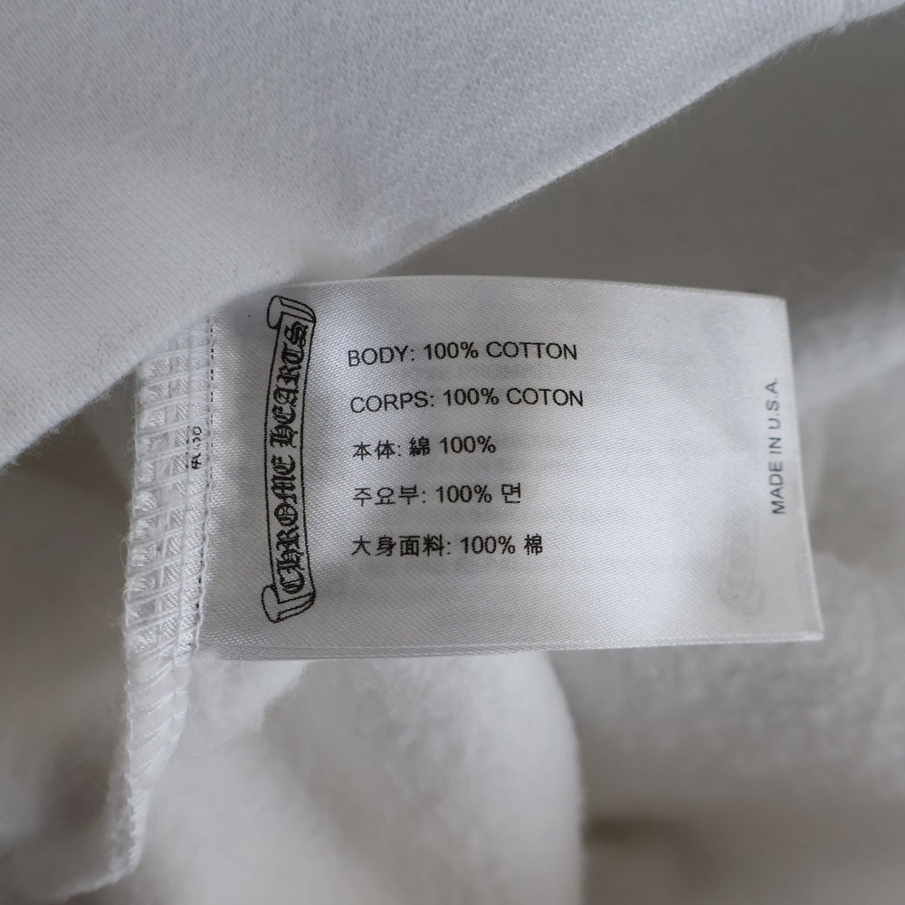 CHROME HEARTS(クロムハーツ) スクロールラベル バックラベルプリント 袖ロゴ ジップアップ パーカー ホワイト