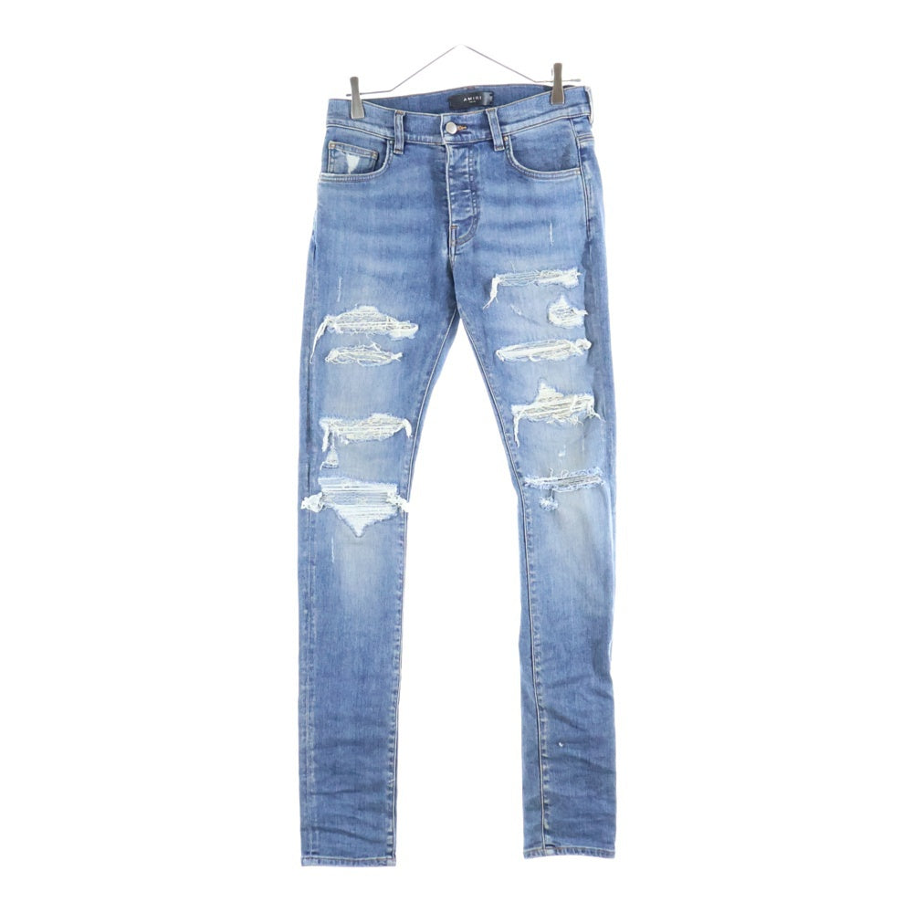 AMIRI(アミリ) MX1 JEANS バンダナ ダメージ加工 スキニー デニムパンツ インディゴ