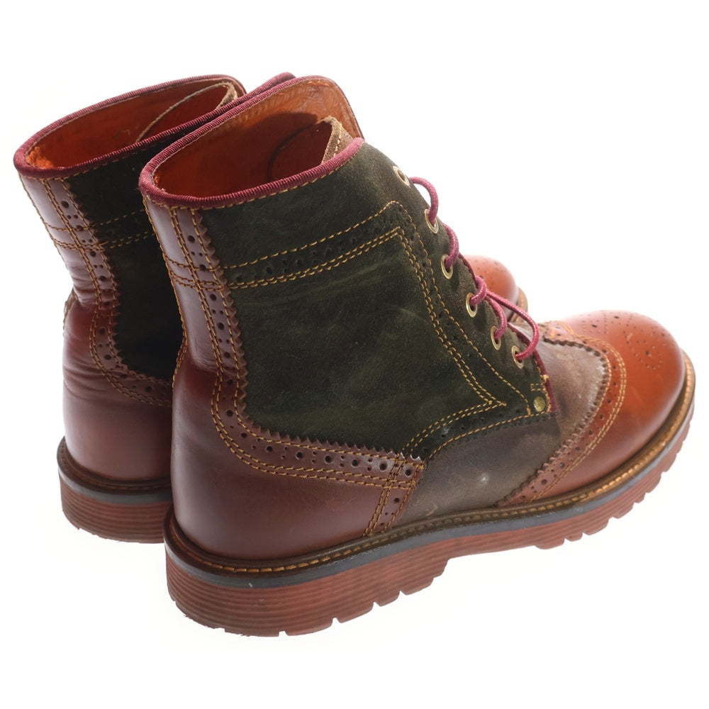 DANNER(ダナー) メダリオンブーツ ウイングチップ レザーハイブーツ ブラウン D0021